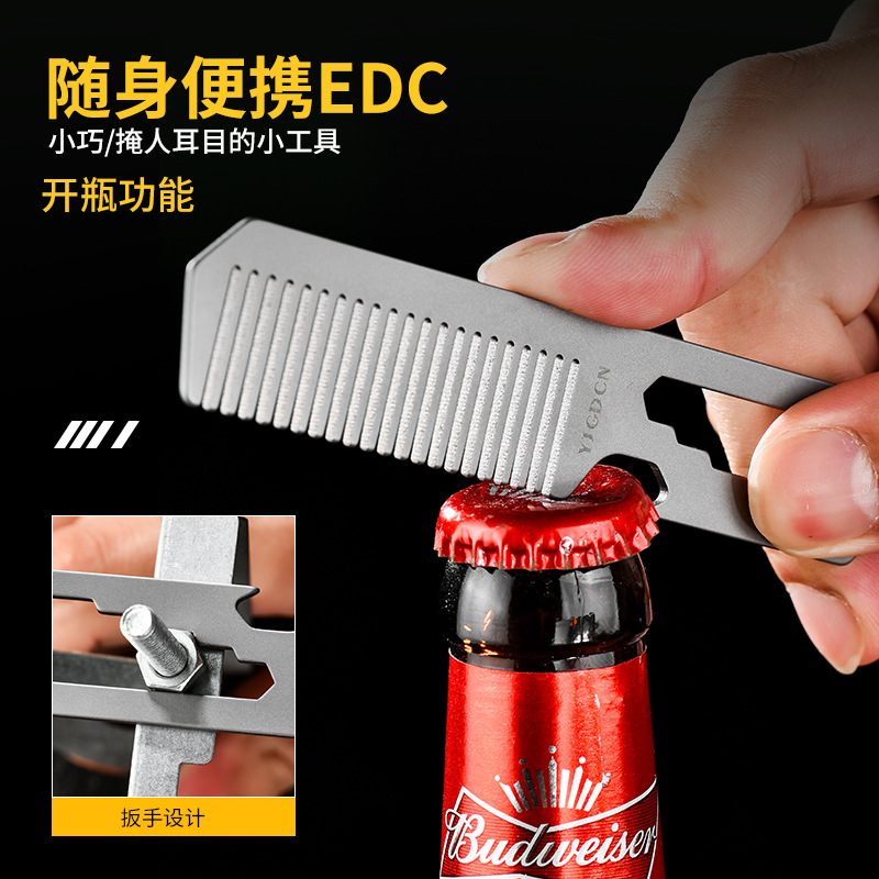 Comb Pocket Titanium - Pente de liga de titânio TC4,