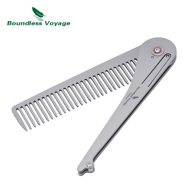 Comb Pocket Titanium - Pente dobrável de titânio Boundless Voyage