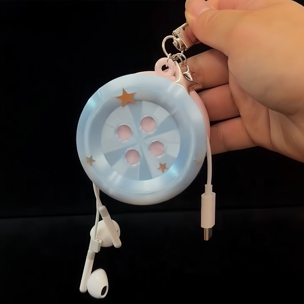 Organizador de Cabos Kawaii: C - Cable Winder Keychain avaliação e preço